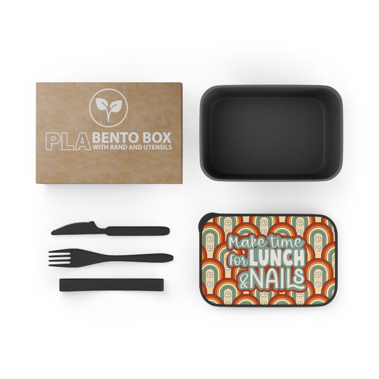 Load image into Gallery viewer, Make Time for Lunch Bento Box with Band and Utensils
