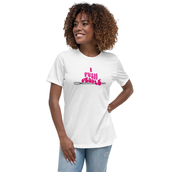 Load image into Gallery viewer, I Push People T-shirt - Pinks
