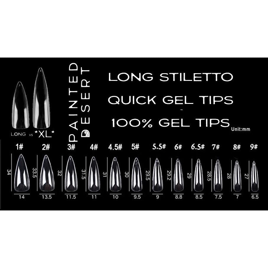 LONG Stiletto Quick Gel Tips