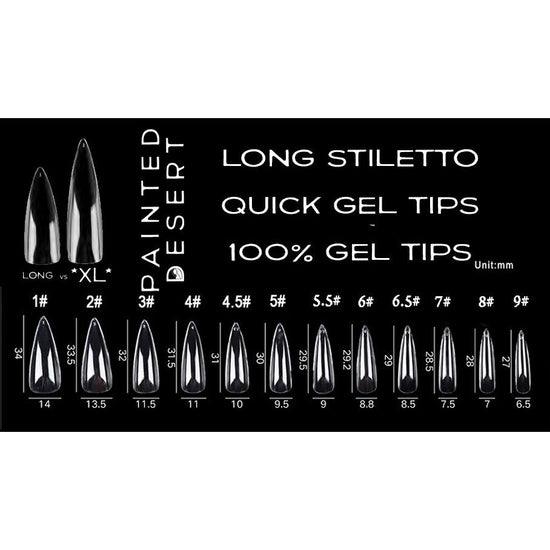 Load image into Gallery viewer, LONG Stiletto Quick Gel Tips

