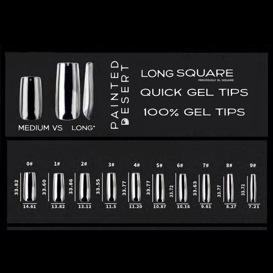Single Sizes Long Square Quick Gel Tips