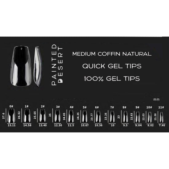 Medium Coffin NATURAL Quick Gel Tips
