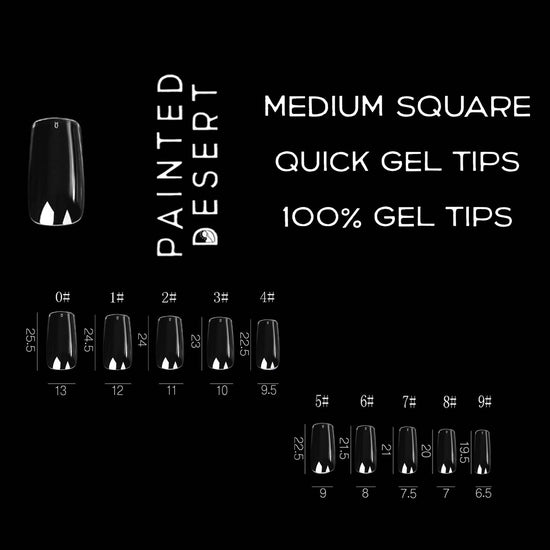 Medium Square NATURAL Quick Gel Tips