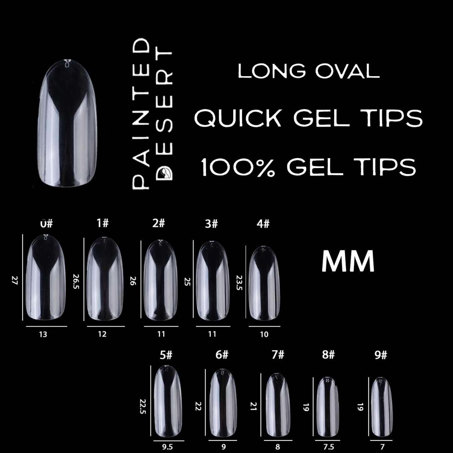Long Oval Quick Gel Tips
