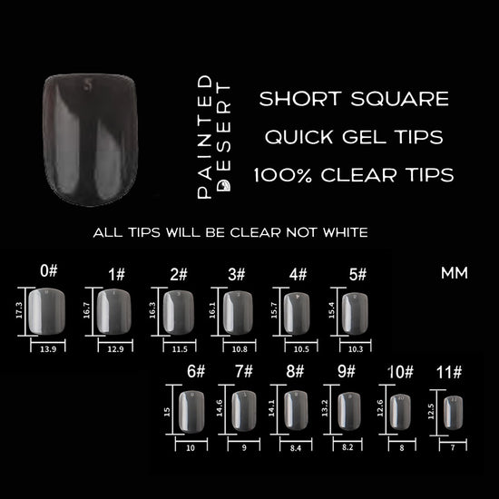 Short Square Quick Gel Tips